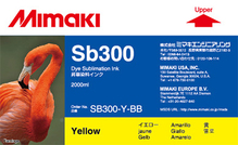 Текстильные чернила SB300 2000 мл Mimaki SB300-Y-BB-1 Yellow