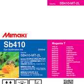 Текстильные чернила SB410 сублимационные 2000 мл Mimaki SB410-MT-2L-1 Magenta
