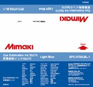 Текстильные чернила SB210 сублимационные 2000 мл Mimaki SPC-0700LBL-1 Light Blue