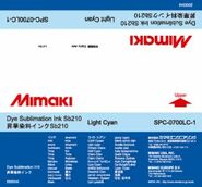 Текстильные чернила SB210 сублимационные 2000 мл Mimaki SPC-0700LC-1 Light Cyan