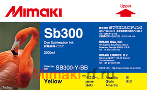 Текстильные чернила SB300 2000 мл Mimaki SB300-Y-BB-1 Yellow